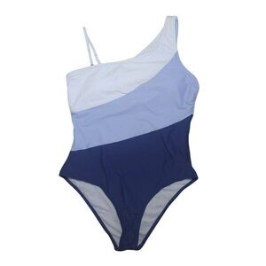 Cupshe Womens One-Shoulder Colorblock Swimsuit With Adjustable Strap Size L NWT.